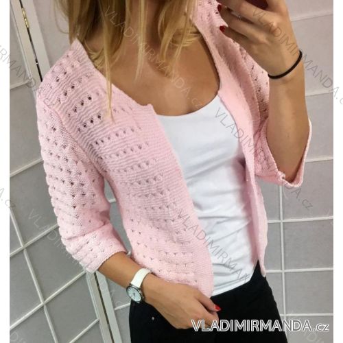 Strickjacke gestrickte Damen (uni sl) ITALIENISCHE MODA IM718301
