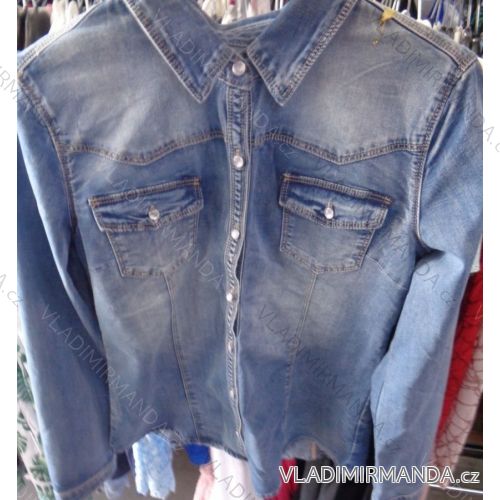 Tunika / Hemden 3/4 Langarm Damen Jeans (s-xl) ITALIENISCHE WELLE
