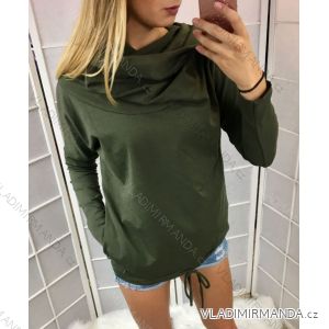 Sweatshirt mit dünnem Spitzenkragen (uni sl) ITALIEN MODA IM518194-1