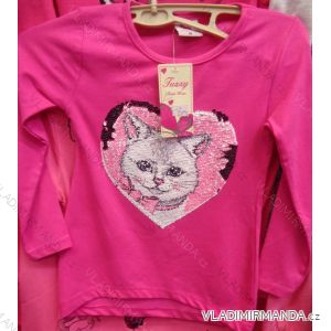 T-Shirt Kurzarm mit Pailletten Kinder (98-128) TUZZY TURKEY MODA TM218120
