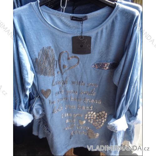 Tunika Langarm T-Shirt Damen (uni sl) ITALIENISCHE Mode IM918408
