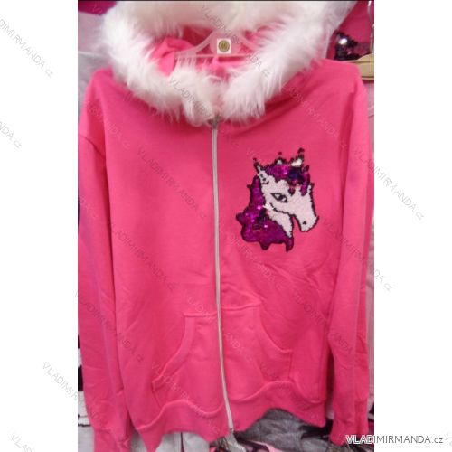 Langarm-Sweatshirt und kleine Mädchen mit Kapuze (140-176) TUZZY TURKEY MODA TM218153