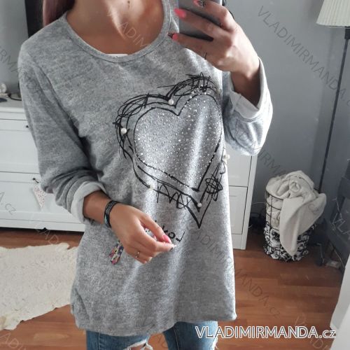Tunika-Pullover Damen (uni sl) ITALIENISCHE MODA IM618253