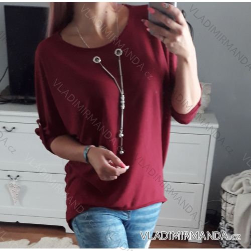 T-Shirt 3/4 Ärmel (uni sl) ITALIENISCHE Mode IM718968
