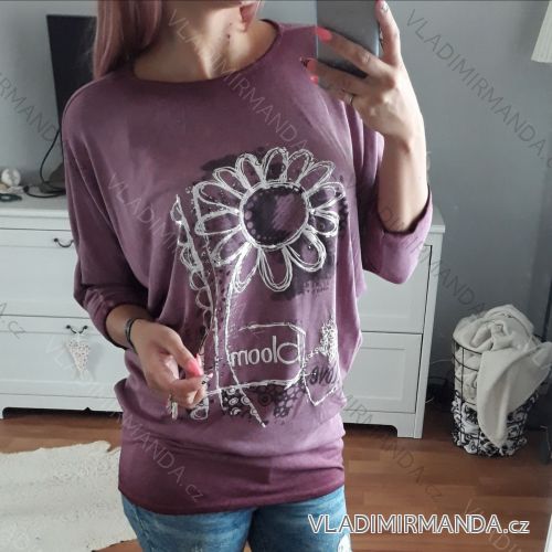 T-Shirt 3/4 Ärmel (uni sl) ITALIENISCHE Mode IM718969