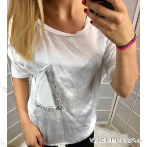 Tunika-Shirt mit 3/4 Ärmeln (uni sl) ITALIENISCHE Mode IM818131
