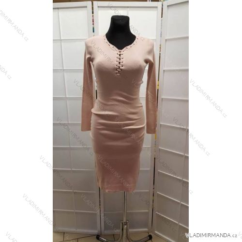 Langarmkleid der Dame (uni sl) IMT17210
