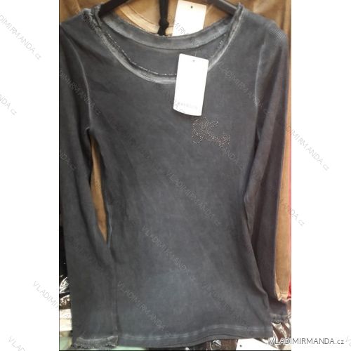 T-Shirt / Pullover lang, 3/4 Ärmel (uni sl) ITALIENISCHE Mode IM518267
