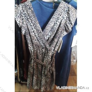 Sommer-Leoparden-Frauenkleid (uni sl) ITALIENISCHE Mode IM918853
