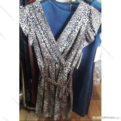 Sommer-Leoparden-Frauenkleid (uni sl) ITALIENISCHE Mode IM918853
