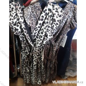 Sommer-Leoparden-Frauenkleid (uni sl) ITALIENISCHE Mode IM918854
