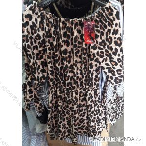 Sommer-Leoparden-Frauenkleid (uni sl) ITALIENISCHE Mode IM918855
