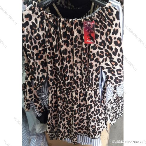 Sommer-Leoparden-Frauenkleid (uni sl) ITALIENISCHE Mode IM918855
