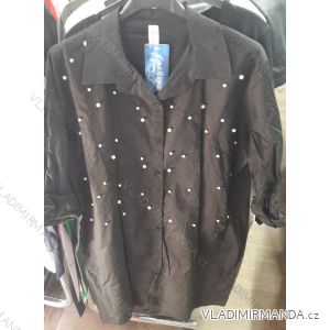 Langarm-Tunika-Hemd mit Perlen Damen (uni sl) ITALIAN Fashion IM718505
