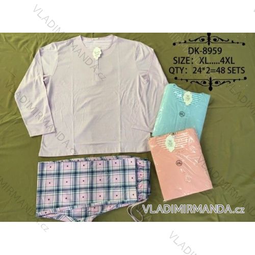 Pyjamas Lange Damen Übergröße (XL-4xL) N-FEEL DK-8959
