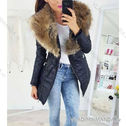 Mantel / Jacke mit Fell Frauen (IT) gesteppt ITALIENISCHE FRAU W4418002
