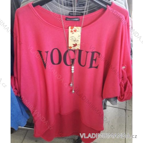 T-Shirt 3/4 Ärmel mit Schmuck Damen (uni sl) ITALIAN Fashion IM718534
