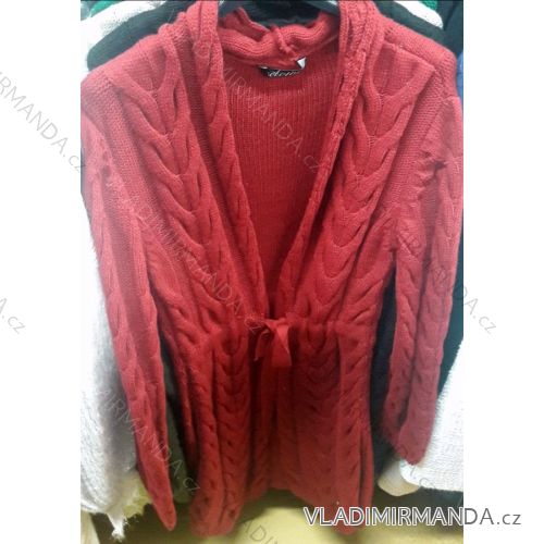 Strickjacke gestrickt lange Damen (uni sl) OLOLLA FRANCE IMT8221
