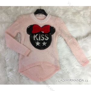 Pullover Kapuzenpullover mit weichem, langem Ärmel und kleinem Babywelpen (4-14 Jahre) ITALIENISCH MODA IM218173
