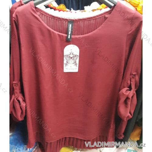 Tunika T-Shirt 3/4 lange Ärmel (uni sl) ITALIENISCHE Mode IM918261
