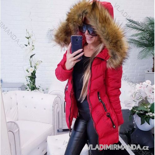 Wintersatinmantel mit Fell (s-xxl) POLEN GAR18012
