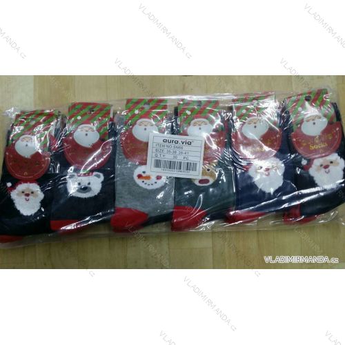 Socken Jugend für Damen Weihnachtsmotiv (35-41) AURA.VIA SN66
