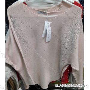 Pullover, Tunika gestrickte Fledermausärmel (S-XL) ITALIENISCHE MODA IM918585
