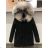 Mantel Winter Park mit Fell Frauen glänzend KZELL ITALIAN MODA KZE198103BLACK