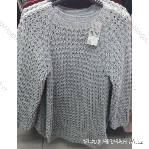 Pullover dünne lange Ärmel Damen (uni sl) ITALIENISCHE MODA IM718481
