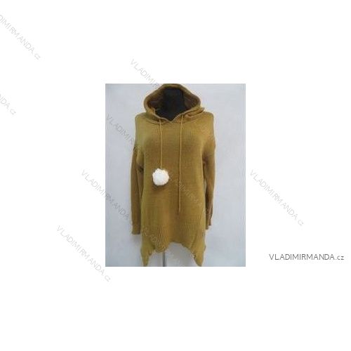 Langer Pullover mit Kapuze (uni sl) ITALIENISCHE MODA LEU180911H22
