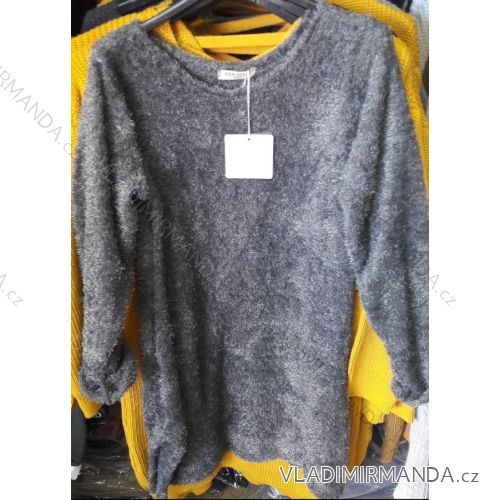 Pullover Stilvolle lange Damen (uni sl) ITALIENISCHE Mode IM818017
