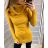 Pullover dünnes langärmliges Damen Rollkragenpullover (uni sl) ITALIEN MODA IM518M700
