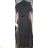Gestricktes wärmeres Kleid mit Schmuck Kurzarm (IT) ITALIENISCHE MODA IM918277
