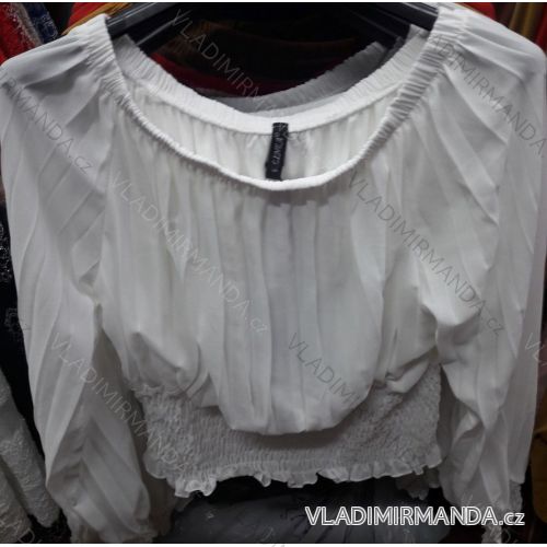 Bluse Langarm Spitze Spitze (uni sl) ITALIENISCHE Mode IM918382
