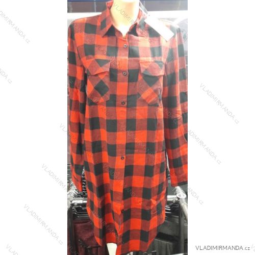 Shirt lang / langärmlige Damenhemd Damen Würfel (s-2xl) ITALIENISCHE Mode IM718C934
