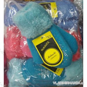 Handschuhe mit Babyfell warm (uni) SANDROU COLLECTION MIC18014
