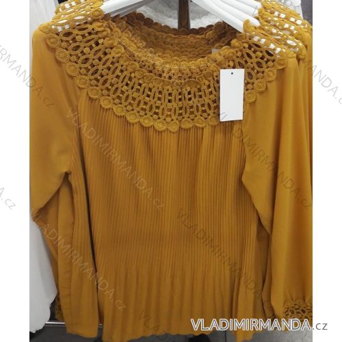 Bluse mit Spitze Damen (uni sl) ITALIENISCHE MODA IM718185
