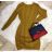 Kleid Pullover Langarm Damen (uni sl) ITALIENISCHE Mode IM2188150
