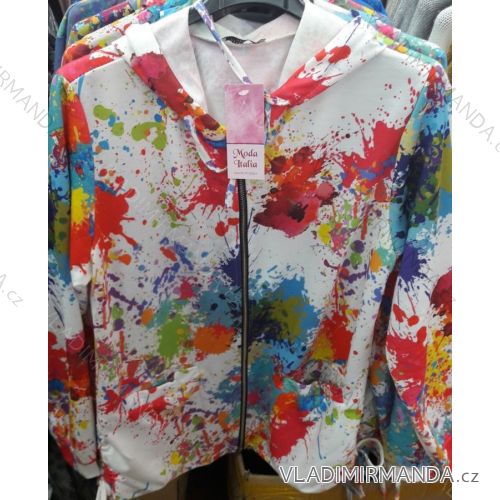 Langarm-Kapuzenshirt mit Reißverschluss (uni sl) ITALIAN Fashion IMC19044
