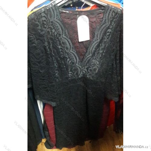 Kleid elegante Spitze kurze Frauen (uni sl) ITALIENISCHE MODA IM919038
