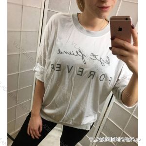 T-Shirt Tunika lange Ärmel Damen (uni xl-3xl) ITALIENISCHE Mode IM719023