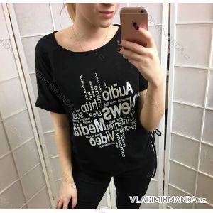 T-Shirt Tunika lange Ärmel Damen (uni xl-3xl) ITALIENISCHE Mode IM719023