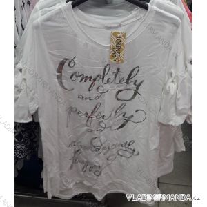 T-Shirt Tunika lange Ärmel Damen (uni xl-3xl) ITALIENISCHE Mode IM719023
