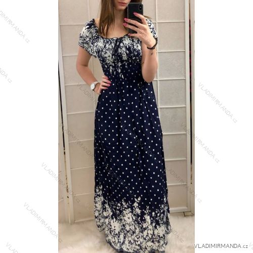 Sommer langes Kleid Damen (uni sl) ITALIENISCHE Mode IM918191