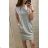 Kleid mit 3/4 Ärmeltasche für Damen (uni sl) ITALIAN Fashion IM3181746