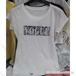 T-Shirt mit Kurzarm puntik Damen (uni sl) ITALIAN Fashion IM518200