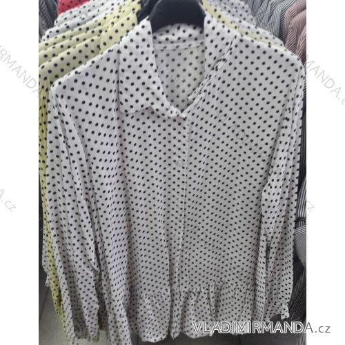 Langärmliges Tunika-Hemd (uni xl-3xl) ITALIENISCHE Mode IM720024