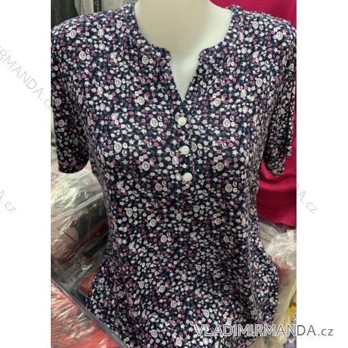 Tunika Shirt Kurzarm Damen (M-3XL) POLNISCHE MODE PM119025