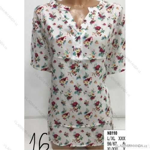 T-Shirt Shirt Kurzarm Damen (L-3XL) ERBOSSI PM119055