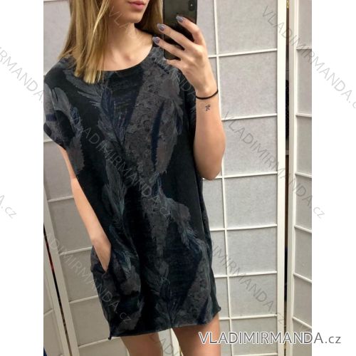 Kleid 3/4 langarm damen (uni xl-3xl) ITALIENISCHE MODA IM718962
